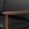 Baxton Studio Venza Walnut Wood Black Faux Leather 3-Piece Livingroom Set 140-7552-7553-7554 - alternate 5